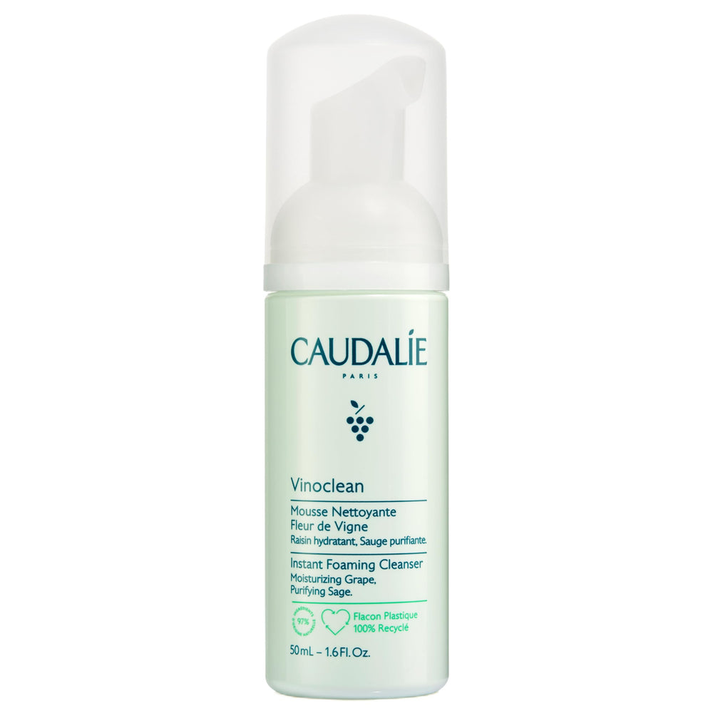 Caudalie Vinoclean, bouteille avant utilisation, action douce pour nettoyer sans agresser.