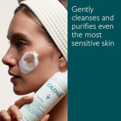 Caudalie Vinoclean, mousse douce, douceur veloutée qui purifie sans dessécher.