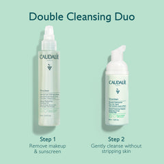 Caudalie Vinoclean mousse nettoyante instantanée flacon 50 ml, purifie et adoucit la peau.