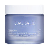 Caudalie Vinoperfect: crème nuit glycolique en bocal remplaçable, peau plus lisse au réveil.
