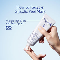 Caudalie Vinoperfect Masque Peel peau plus lumineuse et uniforme après utilisation.