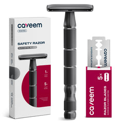 Rasoir double-tranchant CAVEEM en métal, rasage net et durable