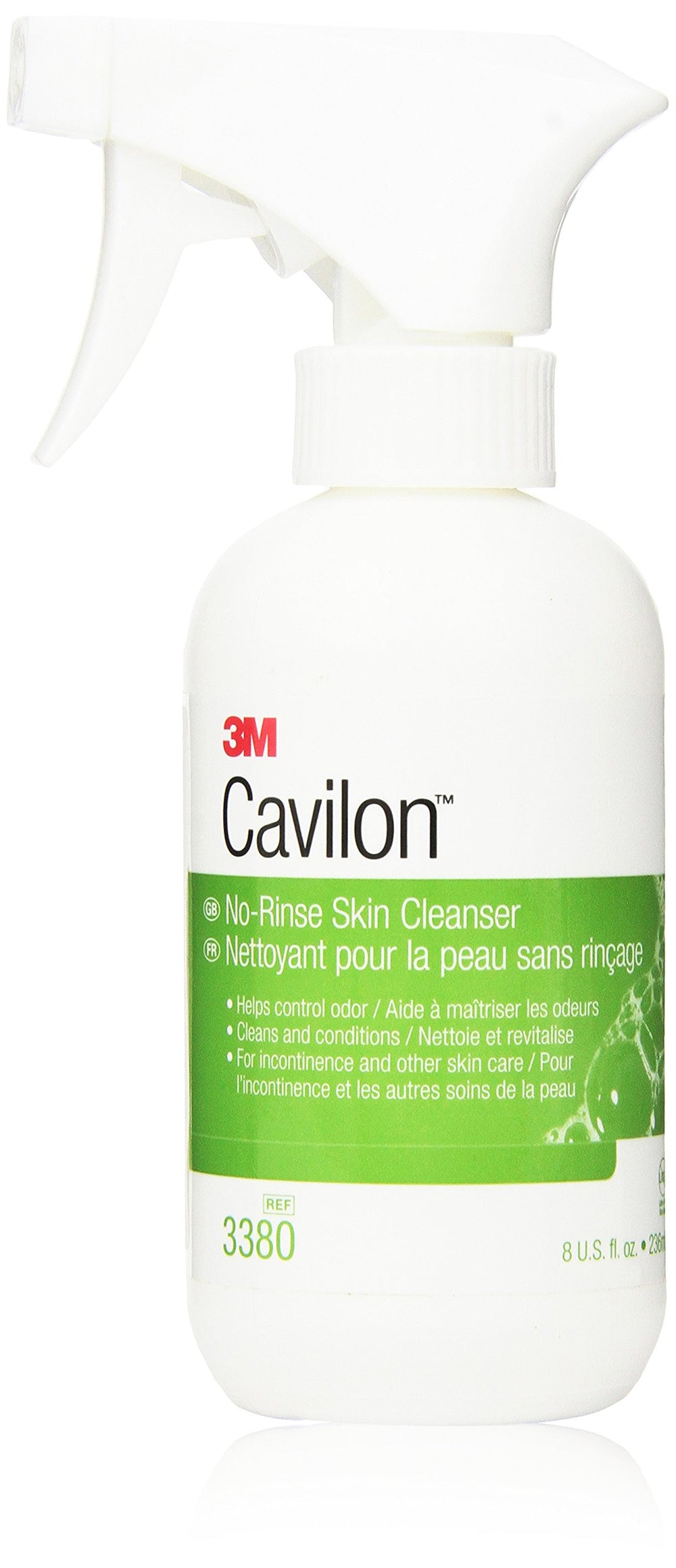 Cavilon: bouteille sans rinage de 8 oz pour nettoyer la peau en douceur.