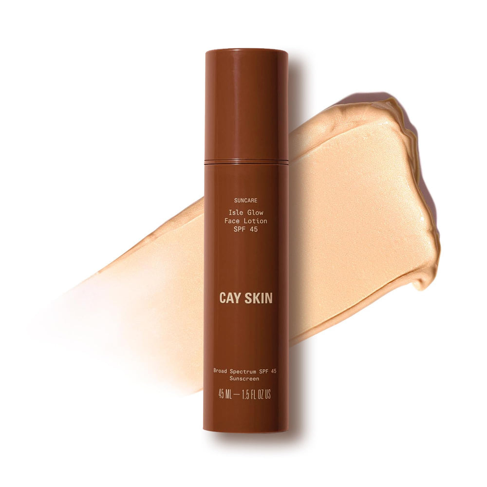 Cay Skin Isle Glow: flacon 1,5 oz pour une routine hydratante et lumineuse.