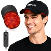 CAYAMA Casquette lumière rouge: couverture complète du cuir chevelu.