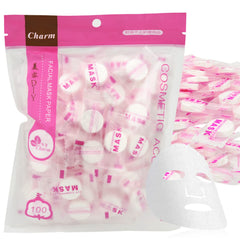 Masques en coton compressé Cayanmydery emballage individuel pratique pour le voyage.