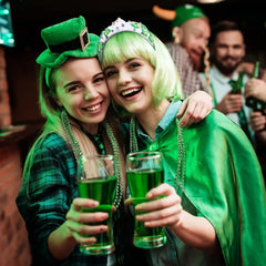 CEALXHENY bande cheveux shamrock et cristaux vert, look festif