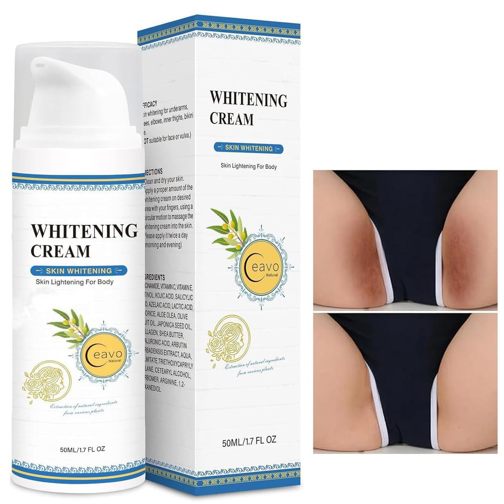 Ceavo Crème éclaircissante pour les aisselles, texture légère et absorption rapide.