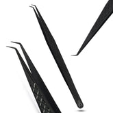 Cross Edge CEC pince isolation cils courbée 14cm noir précision pour extensions
