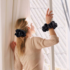 CEELGON elastique cheveux noir satin élasticité durable