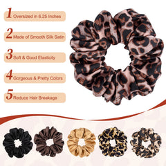 CEELGON scrunchie satin noir, accessoire discret qui maintient sans laisser de pli
