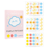 CELECARE patch étoiles bleues souriantes, protection discrète et ciblée pour les boutons.