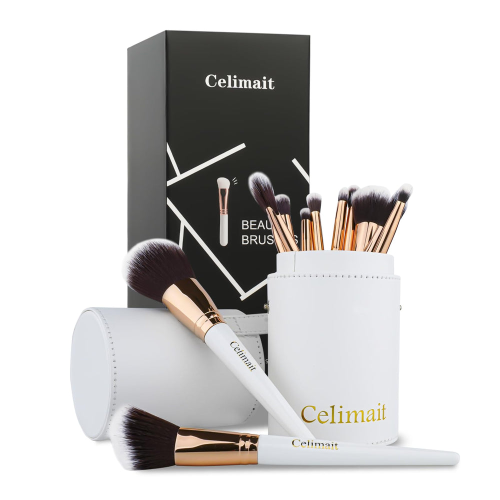 Pinceaux CELIMAIT 12 pièces pour visage et yeux, ensemble polyvalent pour tous les looks.