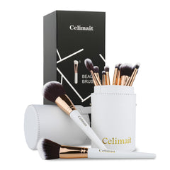 Pinceaux CELIMAIT 12 pièces pour visage et yeux, ensemble polyvalent pour tous les looks.
