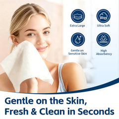 Celitina Lingettes Visage XL – texture épaisse et douce, toucher confortable pour peau sensible