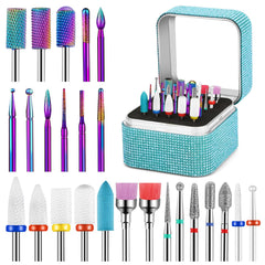 Cellentool ensemble forets ongles 25 pièces, boîtier transparent facilite le rangement.