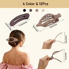 CENTSTAR pinces-cheveux flat-barrette marron clair, tenue légère et sûre