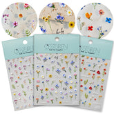 Stickers fleurs CESTSIREN en relief 3D pour des ongles élégants
