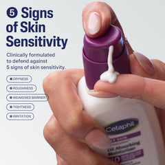 Texture légère sans parfum de Cetaphil Dermacontrol prête à l’application.