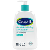 Gel moussant exfoliant doux Cetaphil – pompe, peau sensible, nettoyage en douceur