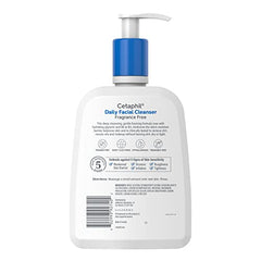Cetaphil nettoyant visage, mousse douce et texture légère à rincer.