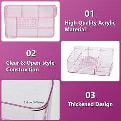 cgbe etagere-haut-3-compartiments-outils-ongles, rangement clair et pratique