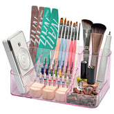 cgbe porte-forets-ongles-28-trous transparent, rangement clair et rapide des forets