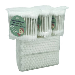 CGR tiges coton bebe pointes larges pour nettoyage délicat des petits détails.