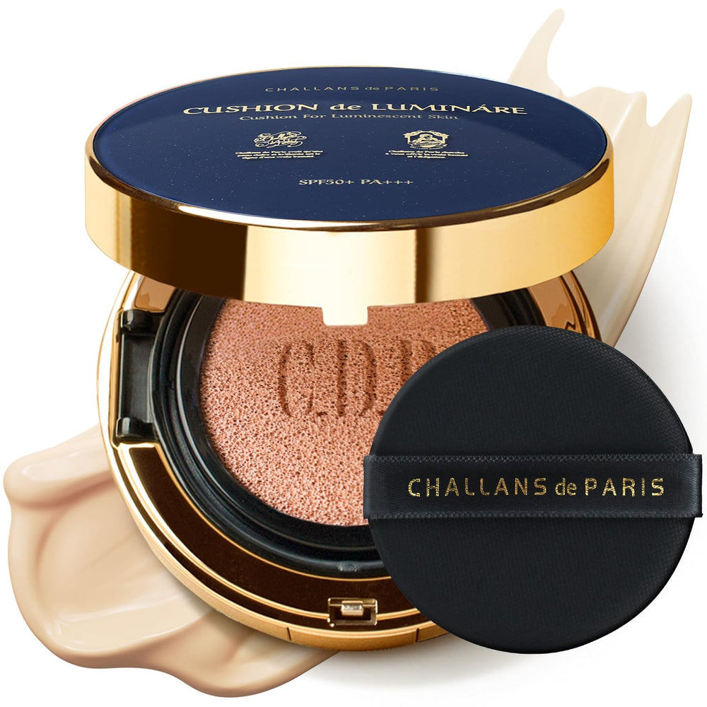 CHALLANS de PARIS Cushion LUMINÁRE teinte ivoire brillant offrant une couvrance naturelle et éclat subtile