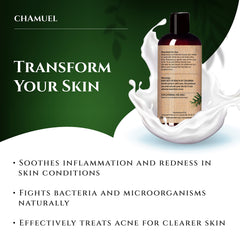 Texture mousse de Chamuel Tea Tree Body Wash pour une sensation agréable