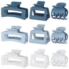 CHANDAT ensemble de 9 clips à cheveux bleus pour coiffures rapides et pratiques