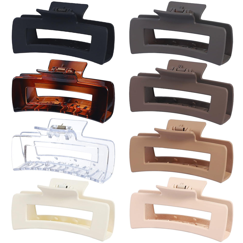 CHANDAT pince carré 4,1 pouces noir mat, maintien fiable pour cheveux épais.