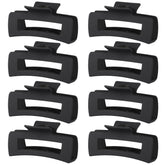 Pinces Chandat grand rectangle noir 4,1 pouces, maintien sûr pour cheveux épais.