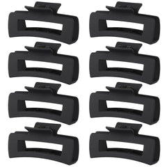 Pinces Chandat grand rectangle noir 4,1 pouces, maintien sûr pour cheveux épais.