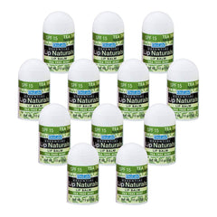 CHAP-ICE Lip Naturals mini baume lèvres arbre-à-thé SPF15 pour hydratation nomade.