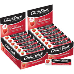 ChapStick baume classique fraise - tube visible, hydratation légère pour les lèvres.
