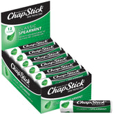 Baume ChapStick menthe classique en lot de 12, pratique à emporter.