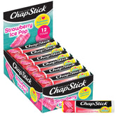 ChapStick Baume Lèvres Fraise Glacée, pack 12, pratique pour le réconfort quotidien.