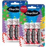 ChapStick Candy Cane lip balm twist with minty moisture for dry lips.