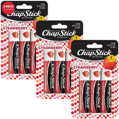 ChapStick Classic Fraise emballage pratique pour transporter en déplacement.