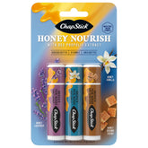 ChapStick Honey Nourish baume à lèvres triple vanille, hydratation pratique.