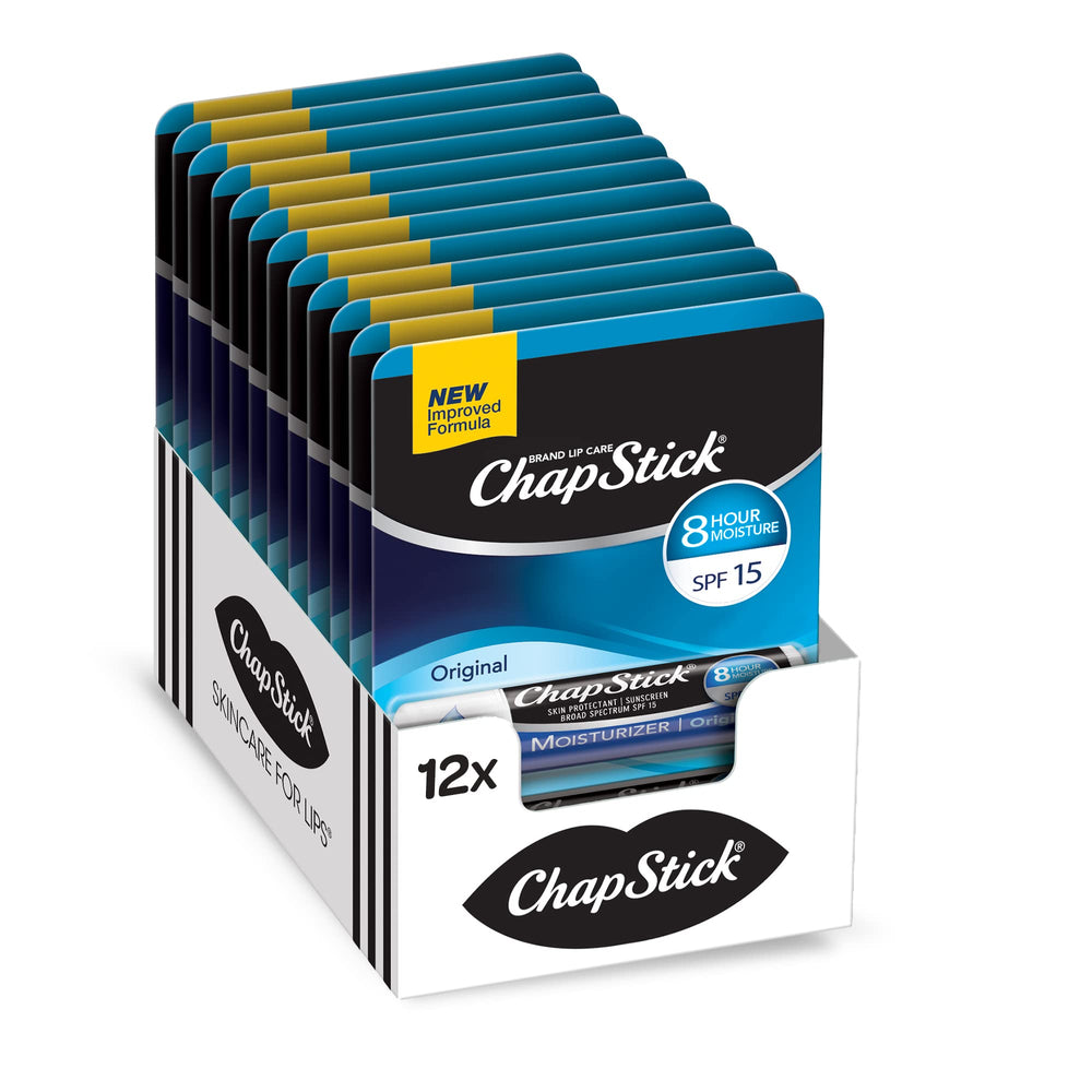 ChapStick Original Moisturizer tube close-up with SPF 15 protection