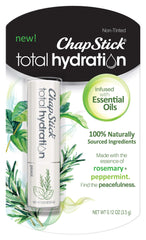 Baume ChapStick Total Hydration Paix en tube pour hydrater rapidement les lèvres.