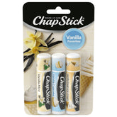 ChapStick Vanille Favorites baume lèvres tube vanille menthe, hydratation légère et parfum frais.
