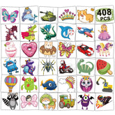 Tatouages CHARLENT pour enfants - ensemble mixtes, idéaux pour fête d'anniversaire.