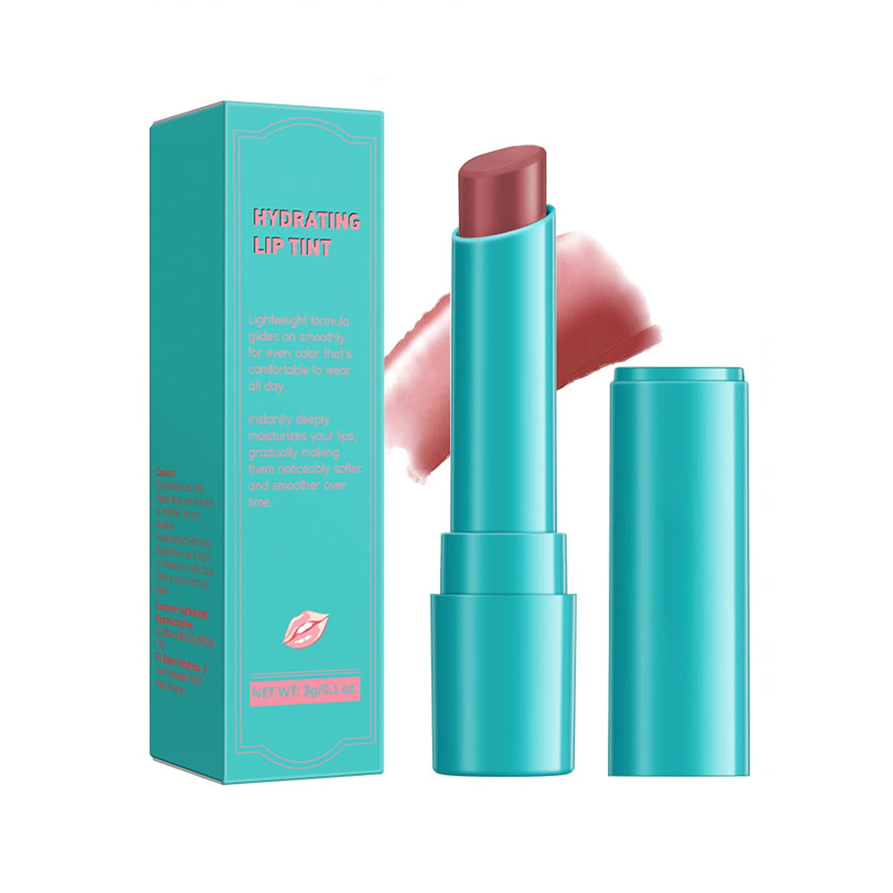 Charm Kiss rouge translucide hydratant, bouteille légère et hydratation durable.