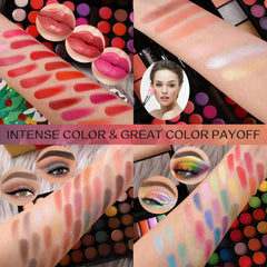 CHARMCODE kit maquillage avec miroir intégré, pratique pour retouches en voyage.