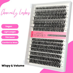 Charmily amas de cils 40D-50D, mélange pour volume personnalisable.