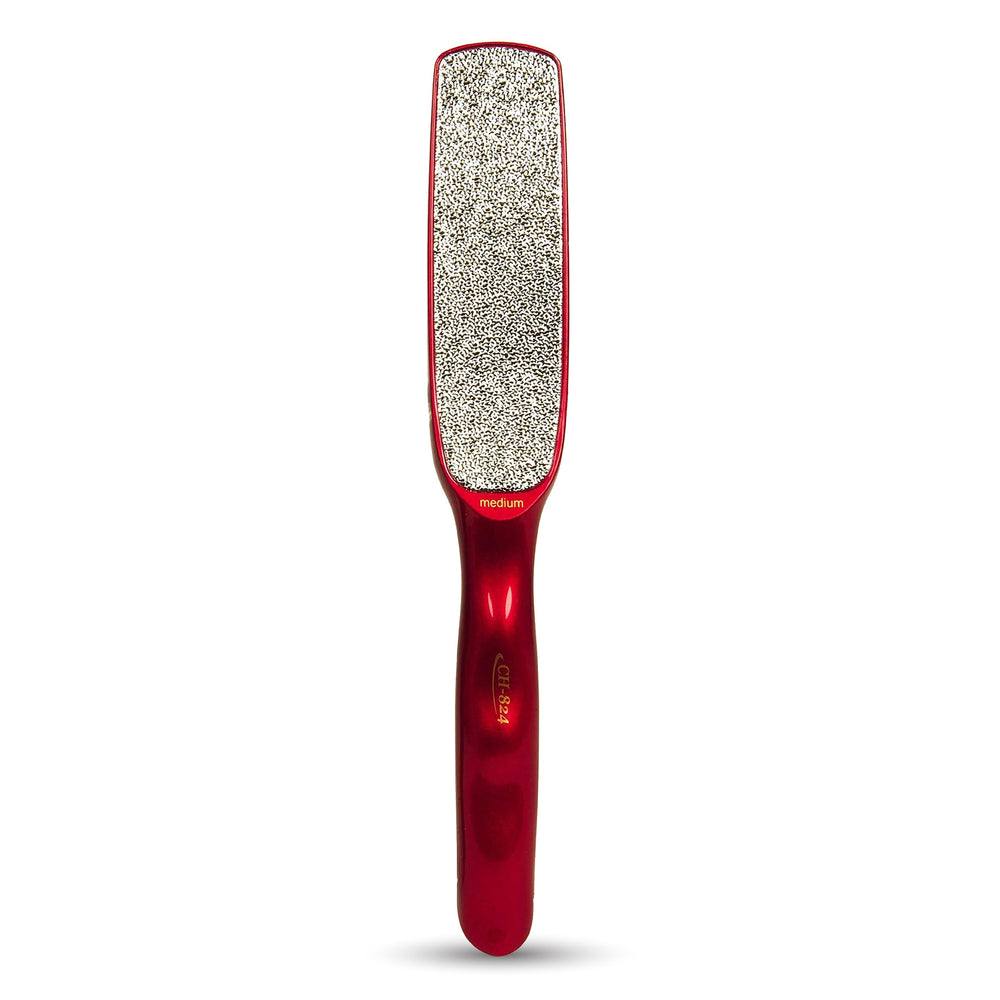 Checi Pro Nickel Foot File avec poignee grande, prise stable pour le gommage des pieds.