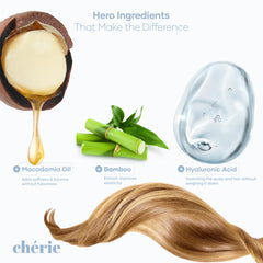 Chérie Masque cheveux acide hyaluronique : rétention d'humidité et élasticité améliorée